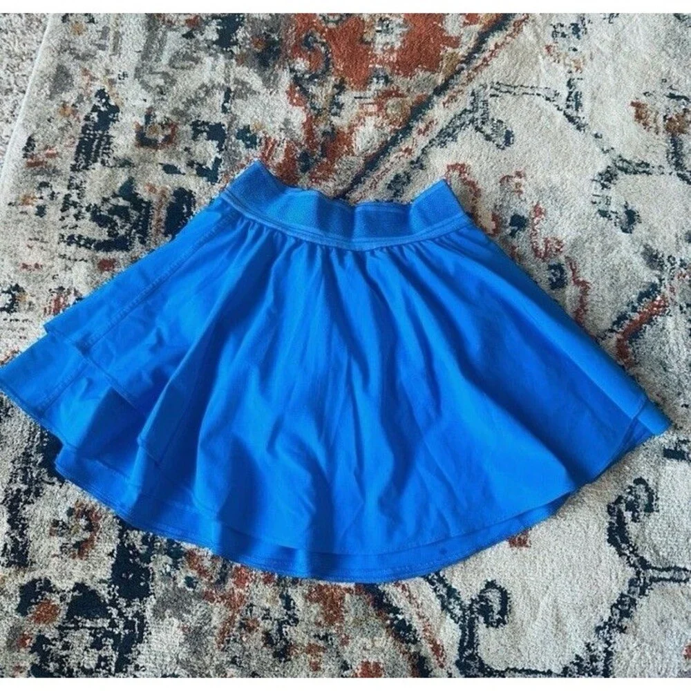 Lululemon Court Rival High Rise Skirt Skort Poolside Blue Size 0